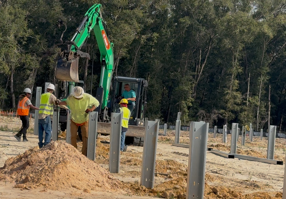 Solar Farm Test Piling Florida
