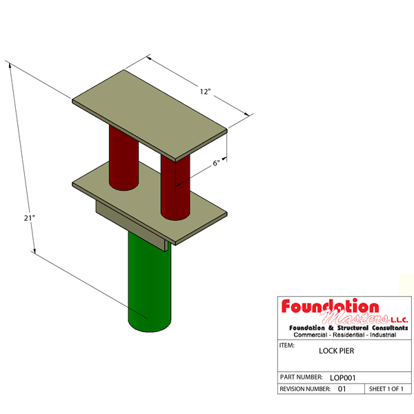 FM-PP25 push pier foundation repair system