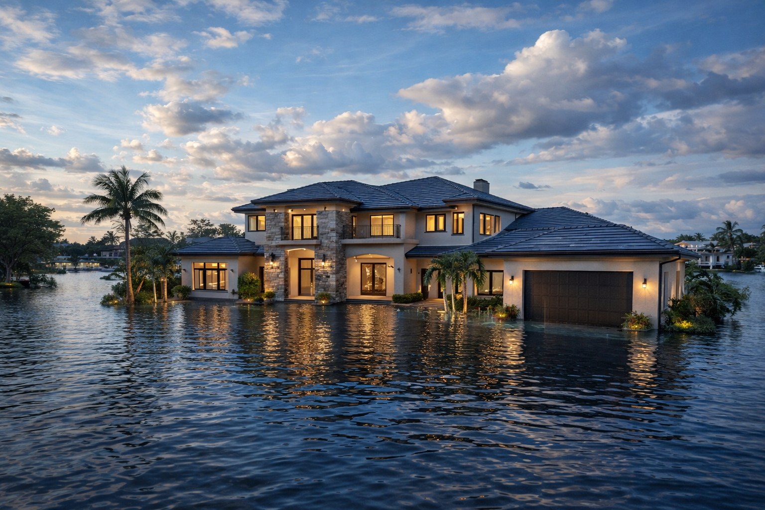 Hydrostatic flood protection for luxury coastal homes
